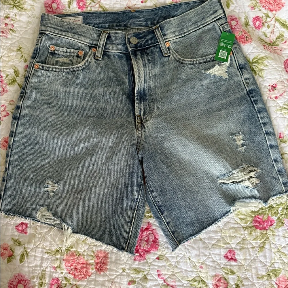 GAP Blue Denim Bermuda Shorts - Picture 5 of 6